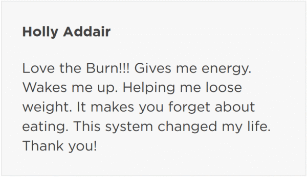 modere burn buy