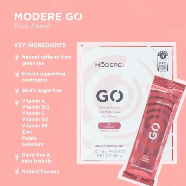modere go natural energy drink pink lemonade